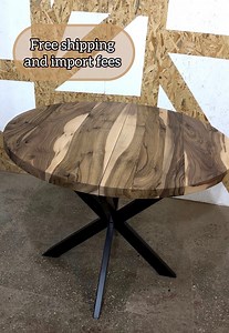 Extendable Walnut Dining Table: Round Solid Wood Table With Leaves - Etsy