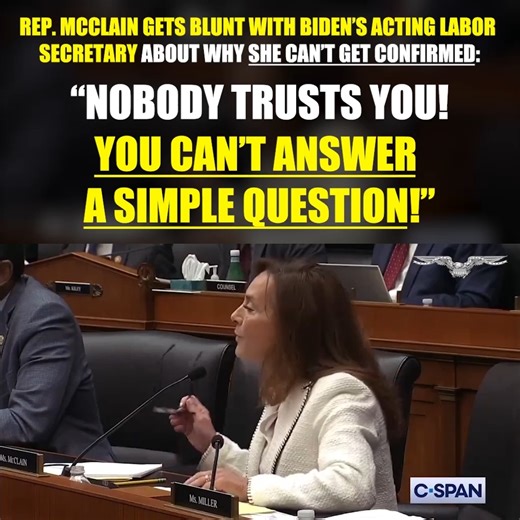 3.4K views · 115 reactions | Rep. Lisa McClain (R-MI) gets blunt with Biden's acting labor secretary about why she can't get confirmed. READ: https://tinyurl.com/452f9j66 #LisaMcClain #Congress #Biden #House #Politics #news #viral #explorepage | Washington Examiner | Facebook