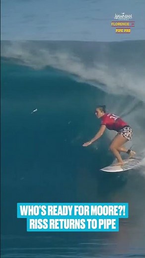 Carissa Moore is ready for more visions at the Florence Pipe Pro Presented by HTA Dec 10 - 20!