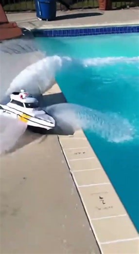 Unleash the Speed: RC Coast Guard Patrol Boat Takes on the Pool! #RCBoat #SpeedBoat