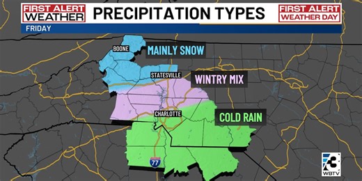Snow, wintry mix could impact Carolinas later this week