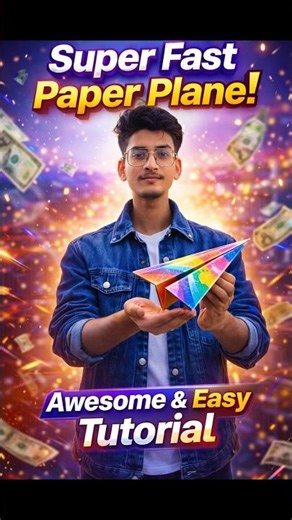 super fast air plane paper unbelievable tutorial #shorts #papercraft #ytshorts