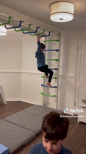 Basement Monkey Bar Project Reveal! DIY Playroom Fun