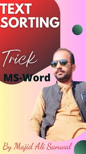 3.8K views · 43 reactions | How to Sort data in MS Word || MS Word Tip Don't Forget to Follow and Share. #msword #mswordforbeginners #mswordinhindi #mswordtips #mswordtricks #msword_excel_powerpoint #microsoftword | Trick and click | Facebook