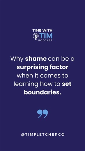 Tim Fletcher Co. on Instagram: "Shame can be a surprising factor when it comes to learning how to set boundaries. If you feel like you have to be perfect, like you can't have weaknesses, it makes it incredibly hard to protect yourself and respect your own needs. Our latest episode of the Time with Tim Podcast is out now. This time, Tim and Andy tackle a big topic in recovery from Complex Trauma: Boundaries. 👉 Listen wherever you get your podcasts or watch on YouTube. ❄️ Comment "Winter Healing"