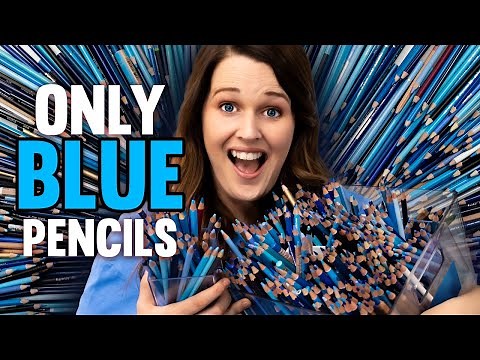 Coloring Using ONLY BLUE Pencils!