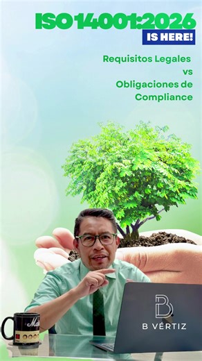 NEW ISO 14001:2026 No cambió radicalmente … Pero uno de los cambios clave es que pasamos de requisitos legales a OBLIGACIONES DE COMPLIANCE y eso amplía la responsabilidad de las organizaciones. Te ayudo a hacer tu transición 👊🏼 #nuevaiso14001 #iso14001 #gratis #medioambiente #bvertiz