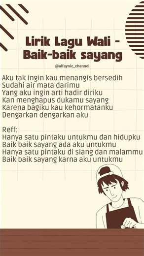 Lirik Lagu Baik-baik Sayang - Wali