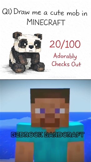 pov:- draw a cute mob in minecraft 🥰 #shorts #minecraft #meme #viral