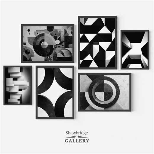 Minimalist Geometric Art Prints | Modern Gallery Wall Set (digital Download A1 Size) - Etsy