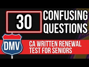 California DMV Written Renewal Test for Seniors 2024 (30 Confusing Questions)