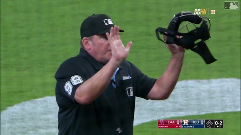 Yordan Alvarez's foul ball confirmed after review