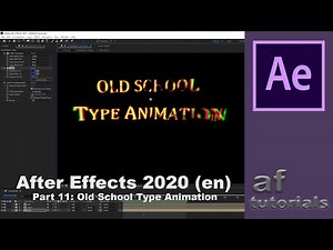 Old School Type Animation - Adobe After Effects 2020 (Tutorial Part 11)