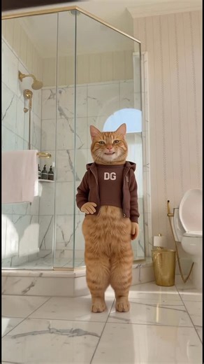 Dulles Glass on Instagram: "When the new frameless shower door is so clear, you just have to eat it up! 😼✨🍽️ She’s dancing because she knows she has better moves (and a better bathroom) than you. 💃🕺 🚿 #DullesGlass #CatsofInstagram #ShowerGoals #FramelessShower #CatDance #BathroomRenovation #CatApproved #HomeImprovement #PurrfectView #catsoffacebook"