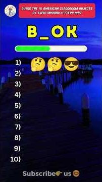 Guess the 10 american classroom objects by their missing letters 🤔