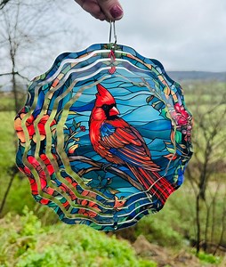 Cardinal Wind Spinner, Metal, Outdoor Wind Spinner, With Cardinal Printed on Front and Back, Garden, Porch Decor - Etsy Canada