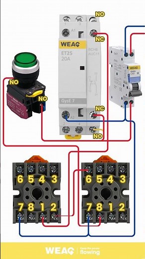 Smart Relay Combo: Magnetic Contactor One-Push Control.