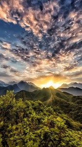 Ai Generated, Mountains, Sunsey. Free Stock Video