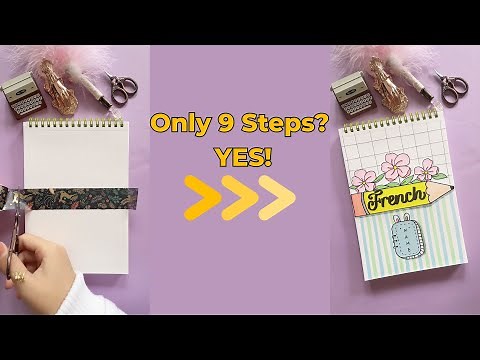 How I Made This French Front Page in 9 Simple Steps | DIY Notebook Cover Designs