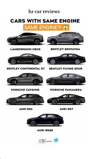 😱 Same Engine in Lamborghini, Bentley & Audi?!#sameengine #carfacts #luxurycars #ytshorts