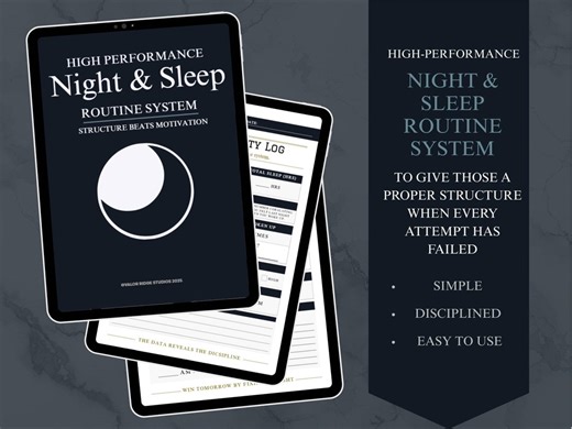 Foundational Sleep & Night Routine System | Printable Sleep, Recovery and Habit Planner | Instant Download - Etsy
