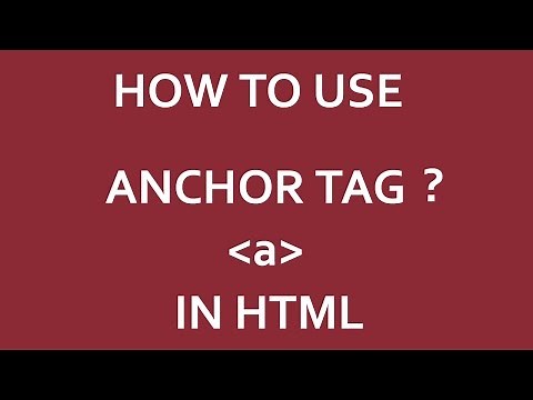 How To Use ANCHOR Tag In HTML | 2022 ?