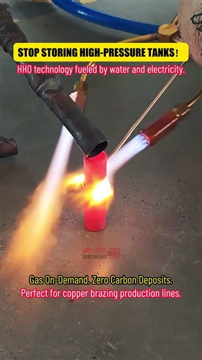 Stop storing high-pressure tanks, hho technology for copper brazing production lines. #copperbrazing