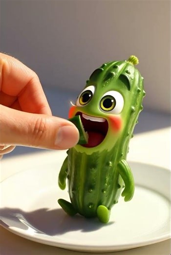 Cute Cucumber 3D Animation 🥒 | Stay Calm, Stay Cool! #shorts #3danimation #cuteanimation #cucumber