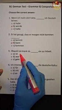 B1 Deutsch Test 🇩🇪 | Schaffst du alle Fragen richtig? #deutschlernen