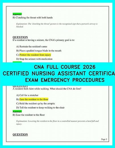 CNA Exam 2026: Master Emergency Procedures & Pass Your Certification Course First Try