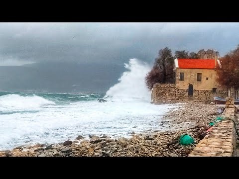 Κακοκαιρία 29.01.2026 στην Σάμο Τεράστια κύματα - Bad Weather in Samos Greece, Storm Huge Waves