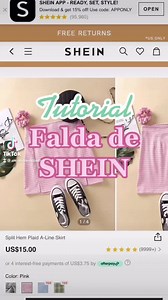 Tutorial falda de SHEIN 💖 👇Mi Tutorial de patrón de falda Básica aqui👇 https://youtu.be/GAbPA1AFsOw | Alejandra Meza