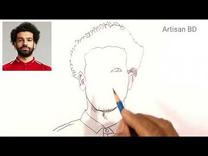 Mohammad Al Salah|how to draw a Football Playar Mohammad Al Salah pencil drawing tutorial