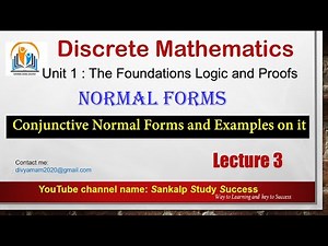 1.3 Conjunctive Normal Forms and Examples of CNF || Discrete Mathematics CSE,IT,GATE