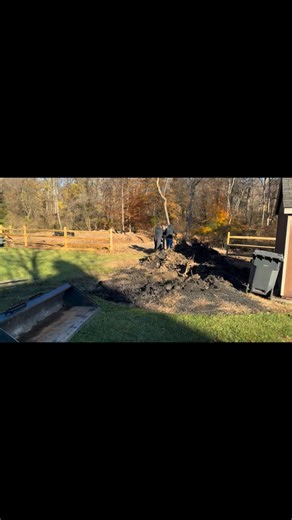 Messy/lumpy backyard. No problem, full regrade in the back. #foxlandscapedesigns #buckscounty #grading #seed #topsoil #lowermakefield | Fox Landscape Designs | Facebook