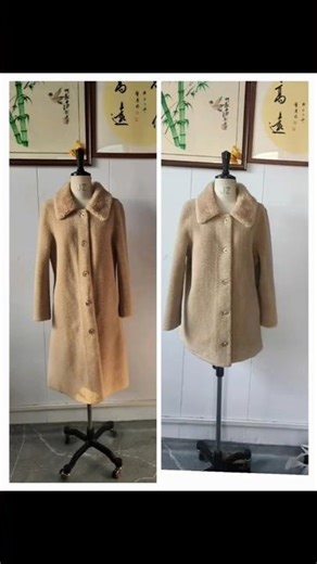 Tutorial on shortening and expanding a shearling coat. "Craftsman" clothing cutting and making