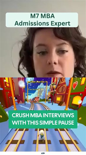 Get Into a Top MBA on Instagram: "Former admissions officer drops the blind interview hack: hit pause, back up, give context before answering "Why MBA now?" Most interviewers only have your resume - they haven't read your essays. Control the narrative by setting up your goals first #MBAinterviews #MBAadmissions #BusinessSchool #MBAprep #AdmissionsStrategy #MBAgoals"