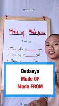 The difference between MADE OF and MADE FROM. #learnenglish #vocabulary