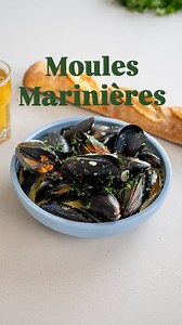 Moules Marinière. From my travels through France, to my MasterChef days. Here is the secret to my immunity winning recipe 1 kg fresh mussels, cleaned and debearded 2 tbsp butter 1 tbsp olive oil 2 shallots, finely sliced 3 cloves garlic, sliced 1 tsp chilli flakes 1 tsp thyme Freshly cracked black pepper 1⁄2 cup dry white wine 1⁄4 cup pouring cream Crusty bread, to serve Ice-cold beer, non-negotiable Step 1. Heat a large pot over medium-high heat. Add the butter and olive oil. Once melted, add t