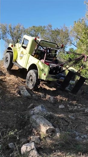 Dodge M37 Wrecker Bounces Off Rev Limiter