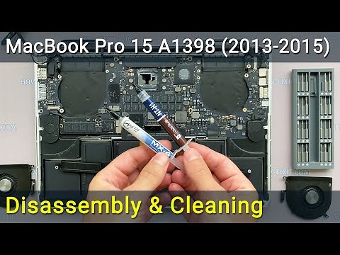 MacBook Pro 15 A1398 Disassembly, fan cleaning and thermal paste replacement