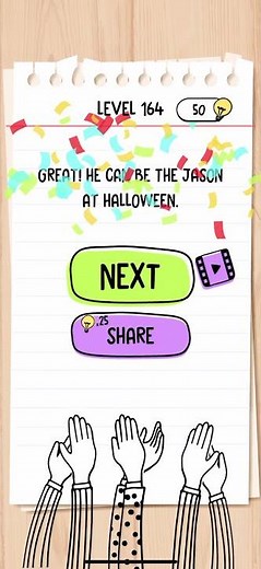 Brain Test Level 164 Walkthrough