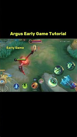 Argus Early Gaem Tutorial Mobile Legends #argus #tutorial #mobilelegends #ml2b