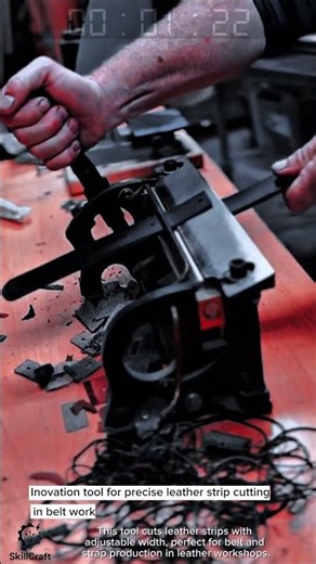 Inovation tool for precise leather strip cutting in belt work