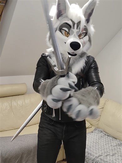 Introducing Geruff❤️‍🔥 This Witcher inspired premade will be available at the #NFC2026 dealer's den✨ Come say hi🥰 #furry #fursuitmaker #fursuit #furrytiktok