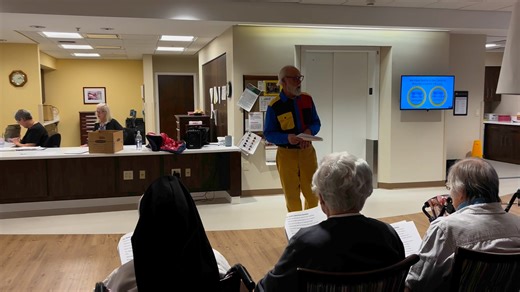 1.9K views · 99 reactions | Our sisters had an enjoyable afternoon Thursday with Gil Opferman who is directing The Muni’s upcoming show of “Oklahoma.” Gil explained the process of how the production comes together and sisters even sang along to songs from the show. Listen as our sisters sing “Oh, What a Beautiful Mornin’” along with Gil. #DominicanSistersofSpringfieldIllinois #FortheLifeoftheWorld | Dominican Sisters of Springfield, Illinois | Facebook