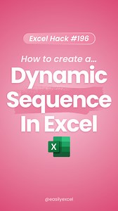 How to create automatic sequences in Excel! #Excel #exceltips #spreadsheets #accouting #workhacks #corporate | Easilyexcel