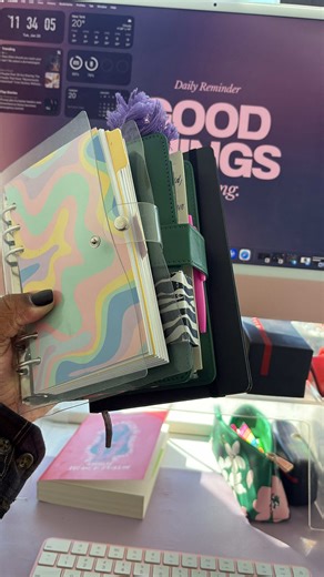 . . planner / stationary Grly. i couldn’t decide between #moleskine or #A5 #filofax i still have 2025 in my planner but to make some room for 2026 imma just take it out so it can actually close & add some other art-sy stuff #plannercommunity #plannertok