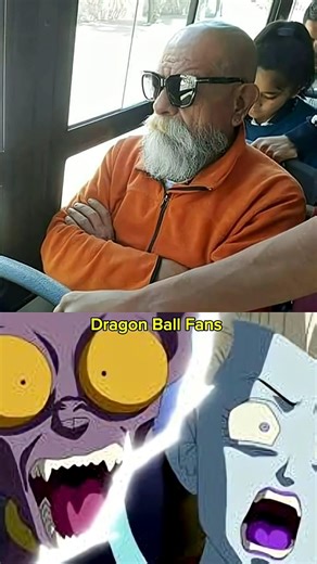 Real life Master Roshi found in bus! 🚌🔥 #goku #dragoball #vegeta