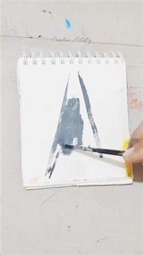 Stunning abstract scenery painting for beginners. #art #painting #shorts